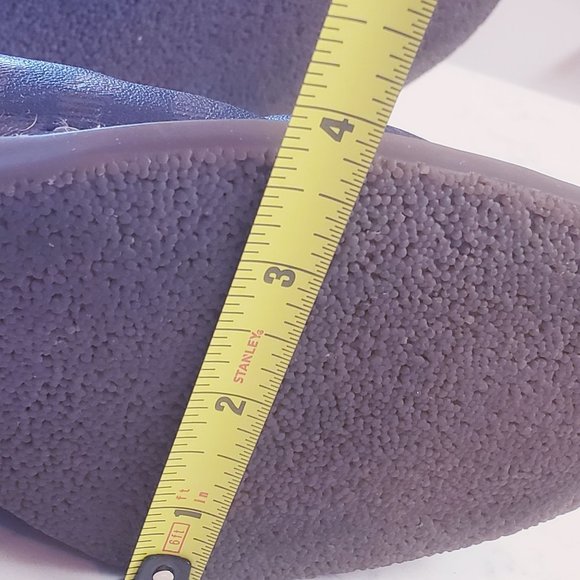 Camper Mary Jane heels size 40 wedge navy/brown checkered print, leather. - Picture 10 of 11